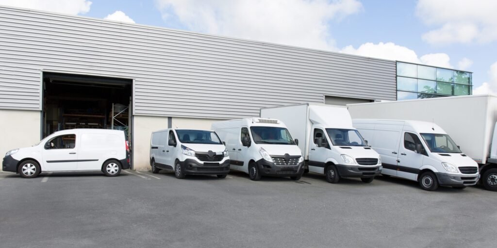 "MTS Couriers delivery van fleet"