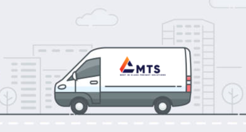 "MTS Couriers delivery van logo"