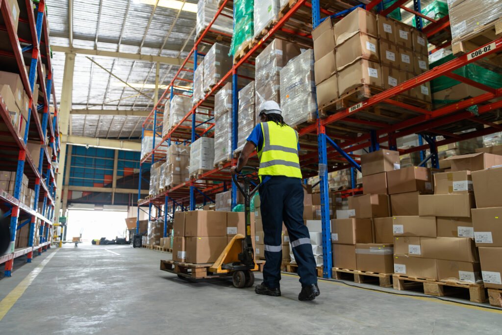 fulfilment centre organising stock for retailers