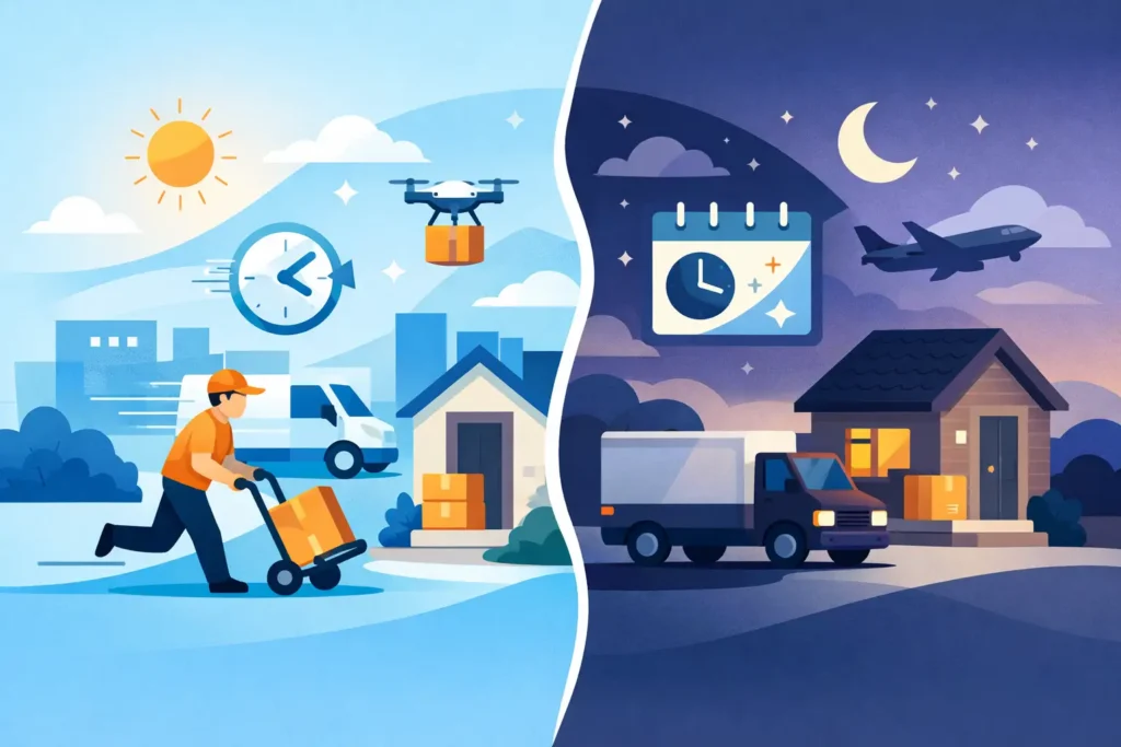 Same Day Versus Next Day Delivery