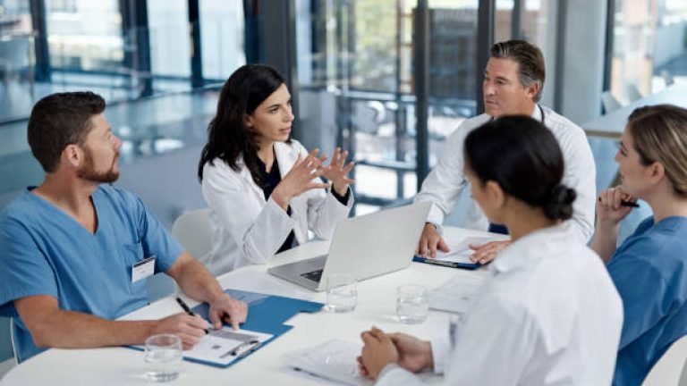 hospital board meeting regarding clinical trial